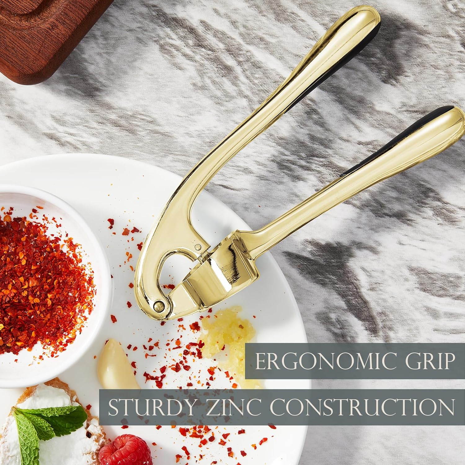 Garlic Press With Studs, Garlic Mincer, Ginger Crusher, Garlic Crusher Garlic Press With Studs, Garlic Mincer, Ginger Crusher, Garlic Crusher